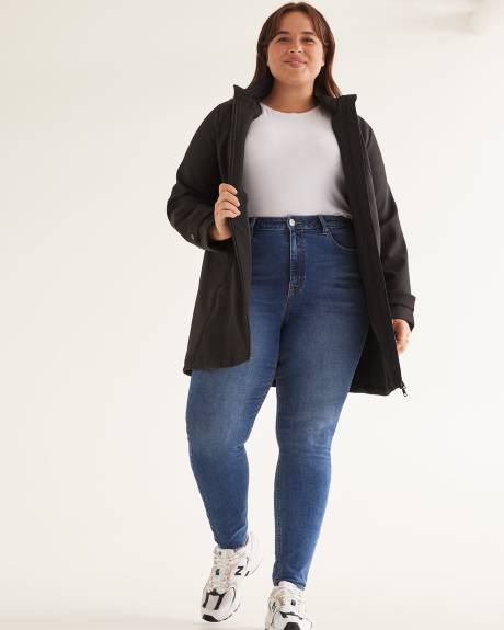 Manteau de ville en softshell avec capuchon