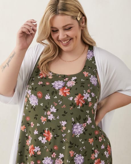 Responsible, Sleeveless Swing Dress with Square Neckline