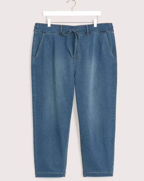 Pantalon capri en denim extensible, coupe 1948, délavé moyen - d/C JEANS