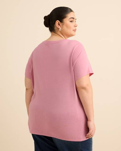 Crewneck Short-Sleeve Knit Top - PENN. Essentials