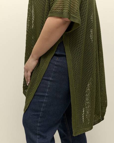 Open Stitch Knit Cape