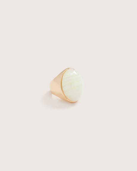 Chunky Golden Ring with Stone