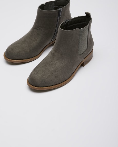 Extra Wide Width, Faux Suede Chelsea Bootie