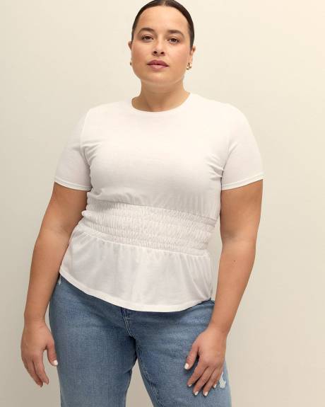 Knit Top with Smocked Waist - Addition Elle