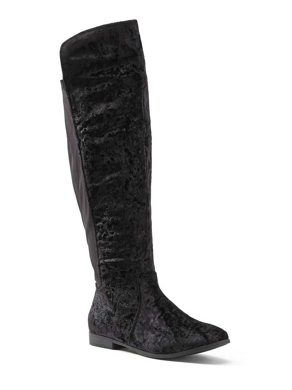 WideWidth Tall Velvet Boots Penningtons
