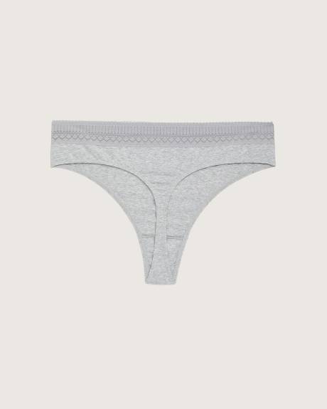 Culotte tanga chinée avec dentelle - ti VOGLIO