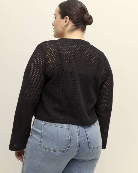 Cardigan noué à manches cloches