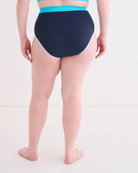 Culotte de maillot taille haute à panneaux contrastants - Active Zone