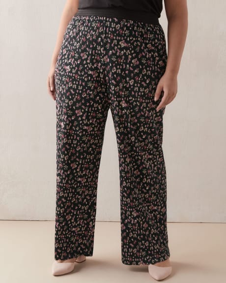 Printed Fortuny Pleat Wide-Leg Pants - In Every Story