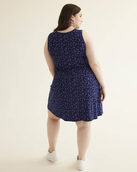 Robe évasée sans manches, tissu responsable