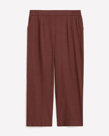 Linen Blend Wide Leg Pant