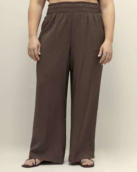 Palazzo-Leg Pant with Elastic Waistband