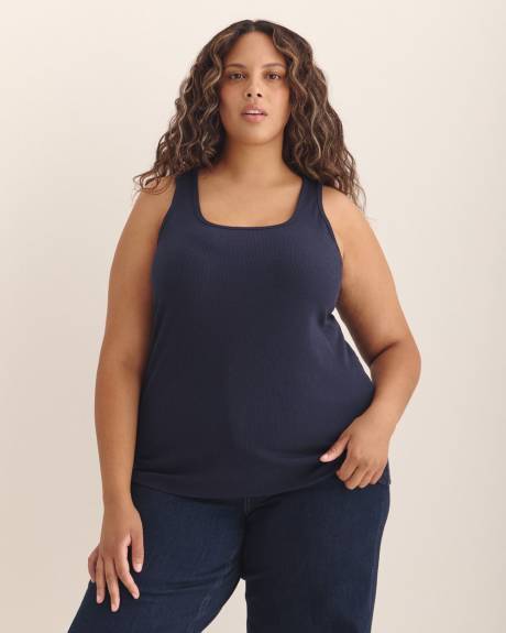 Scoop-Neck Ribbed Knit Tank Top - PENN. Essentials