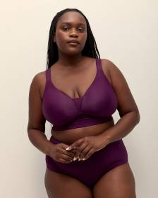 Purple Wireless Padded T-Shirt Bra - ti Voglio