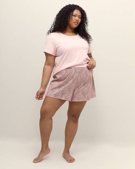 Ensemble de pyjama t-shirt et boxer rose - ti Voglio