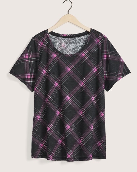Printed Crew-Neck Curvy Tee - In Every Story