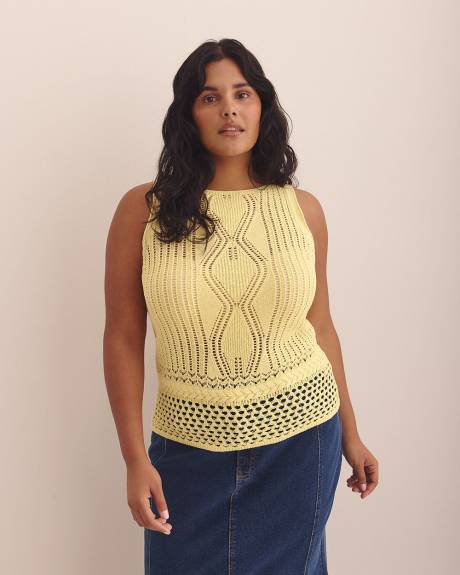 Camisole crochetée avec col bateau