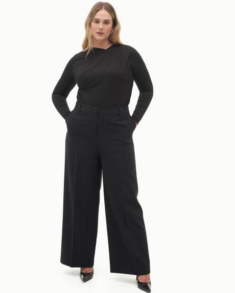 Drape-Neck Knit Top - Addition Elle