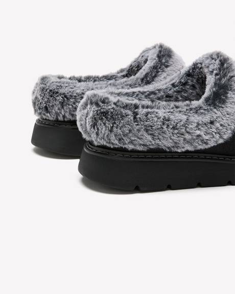 Chaussure-pantoufle noire Keepsake Lite, pied large - Skechers Chaussure-pantoufle noire Keepsake Lite, pied large - Skechers