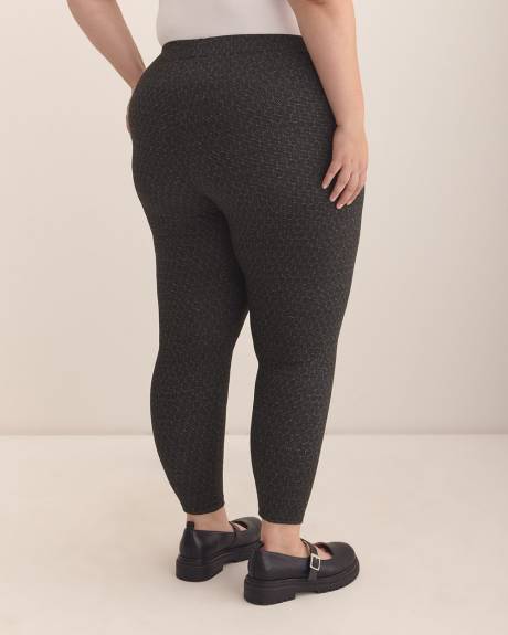Legging noir à texture animale