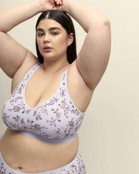 Soutien-gorge en coton fleuri, sans armatures - ti Voglio