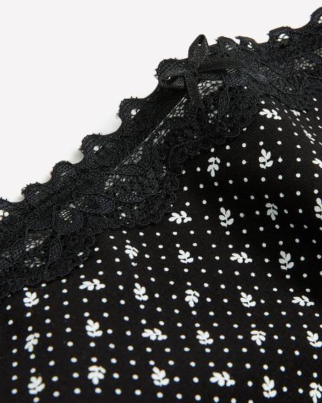 Culotte classique à motif imprimé de feuilles et à pois - ti Voglio
