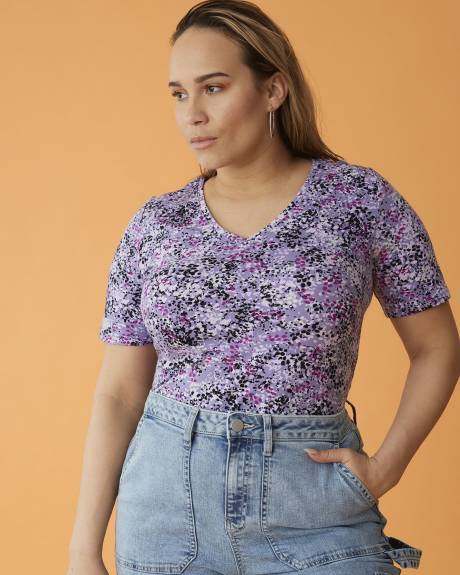 Responsible, Printed Silhouette-Fit Tee - Addition Elle