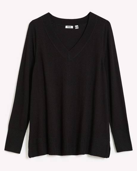 Fine Gauge Cotton Blend Sweater