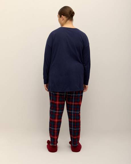 Ensemble-pyjama tunique et legging à carreaux - ti Voglio