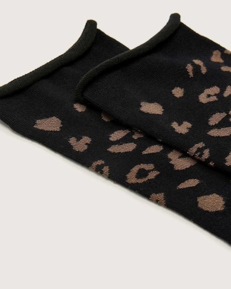Rolled Edge Socks, Cheetah Print - In Every Story
