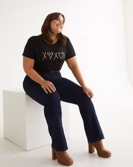 Short-Sleeve Tee with Gossip Girl Print - PENN. Essentials