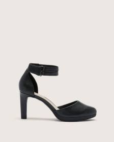 Wide Width, Ambyr Skip High Heel Shoe with Velcro Strap - Clarks