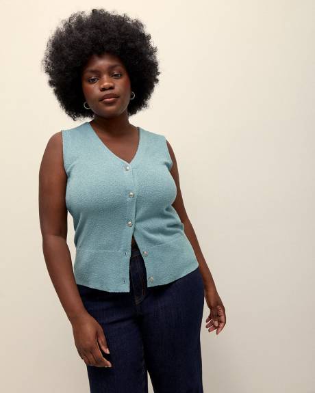 Sleeveless Sweater Vest - Addition Elle