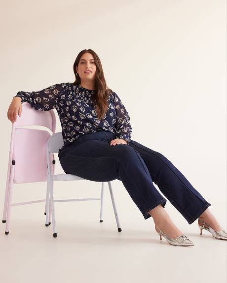 Lightweight Blouse with Smocked Neckline