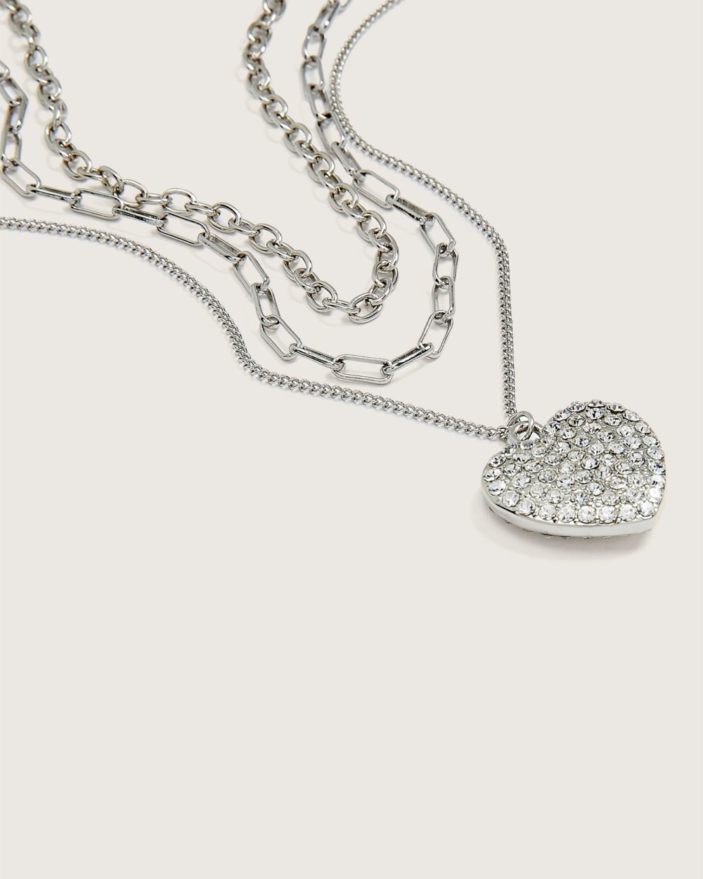 3Layer Valentine Necklace with Heart Pendant Penningtons