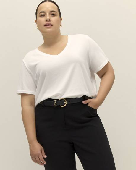 Boyfriend-Fit Short-Sleeve Tee - PENN. Essentials