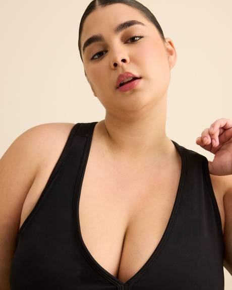 Responsible, Black V-Neck Crop Top - Active Zone