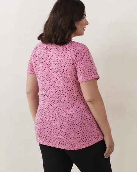 Printed Crew-Neck Curvy Tee - In Every Story