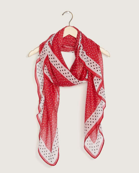 Border Print Lightweight Scarf - In Every Story