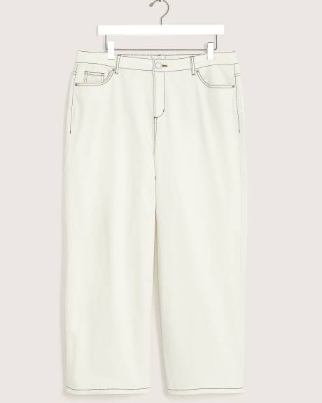 Responsible, 1948-Fit, Wide-Leg Cropped Jeans, White - d/C JEANS