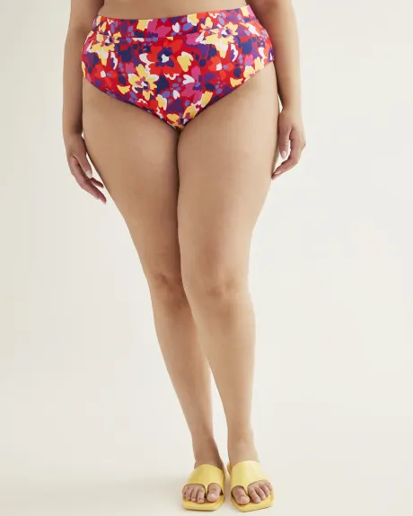 Floral Geneviève High-Waist Bikini Brief - Nana The brand