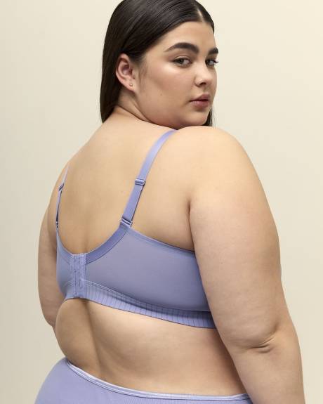 Soutien-gorge de détente rembourré texturé lavande, sans armatures - Déesse Collection