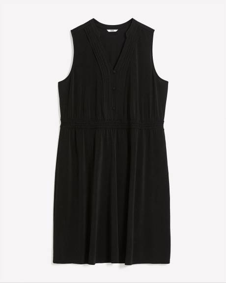 Sleeveless Knit Dress with Elastic Waist