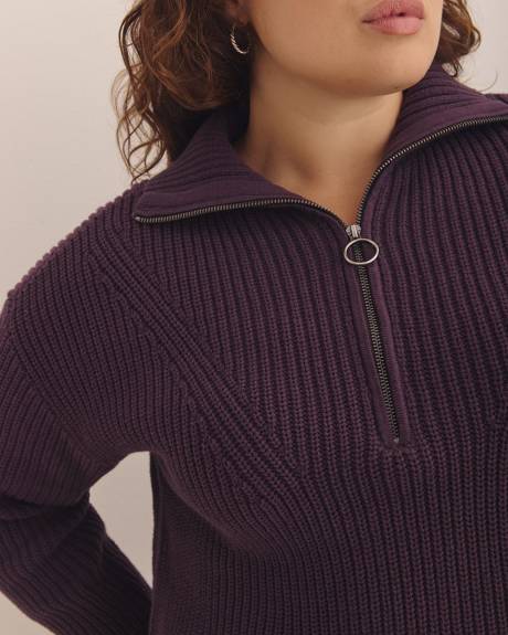 Half-Zip Knit Sweater
