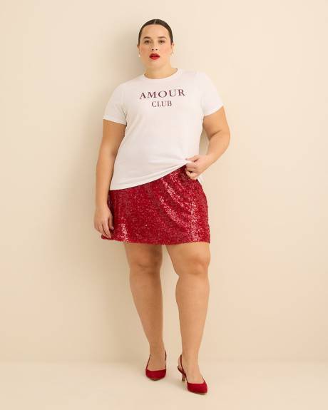 Crewneck Tee with Love Print - PENN. Essentials