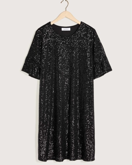 T-Shirt Dress With Sequins - Addition Elle