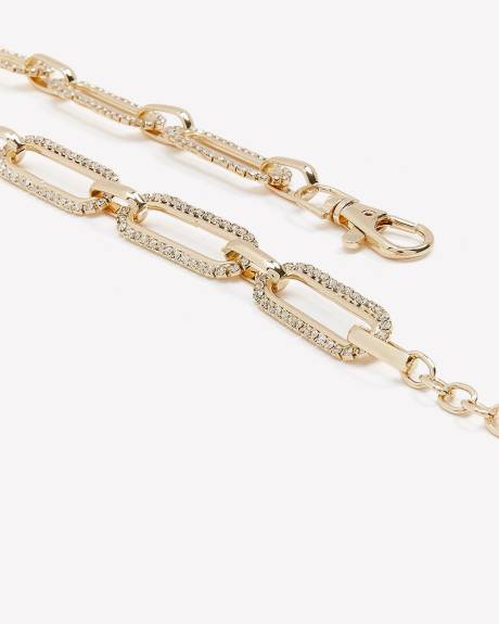 Golden Paper Clip Chain Belt