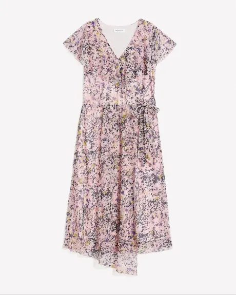 Meredith's Picks - Printed Wrap Maxi Dress - Addition Elle