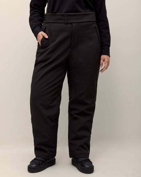 Petite, Black Snow Pants with Suspenders - Active Zone