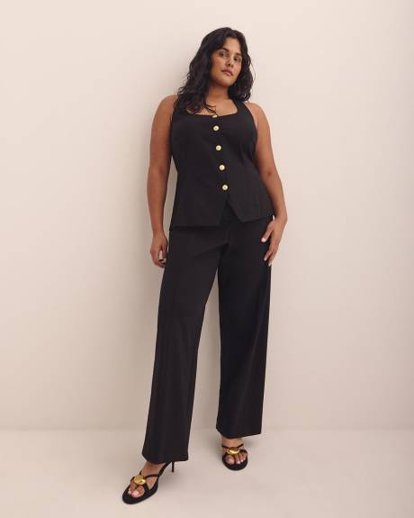 Pantalon noir à jambe large - Addition Elle